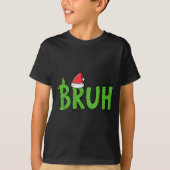 Christmas Bruh Santa Hat Funny Xmas Meme Humor Men T-Shirt (Vorderseite)