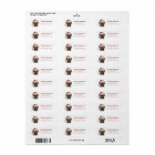 Christmas Brussels Griffon Return Address Label (Vorne)