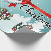 Christmas Bubblegum Santa Wrapping Paper Geschenkpapier (Ecke)