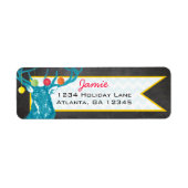 Christmas Buck Deer Chalkboard-Rücksendeadresse (Vorne)