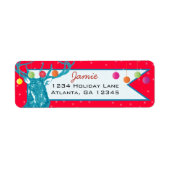 Christmas Buck Deer Rücksendeadresse (Vorne)