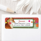 Christmas Buck Deer Zig Zag Pattern Rücksendeadres (Insitu)