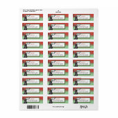 Christmas Buck Deer Zig Zag Pattern Rücksendeadres (Vorne)