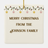 Christmas Buck In Winter Forest Keramikornament (Rückseite)