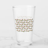 Christmas Budgie Frenzy Glas (Vorderseite)