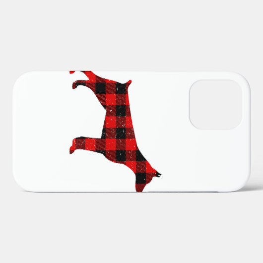Christmas Buffalo Kariert Doberman Case-Mate iPhone Hülle (Rückseite (Horizontal))