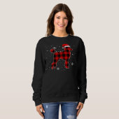Christmas Buffalo Kariert Dog Christmas Poodle Pa Sweatshirt (Vorne ganz)