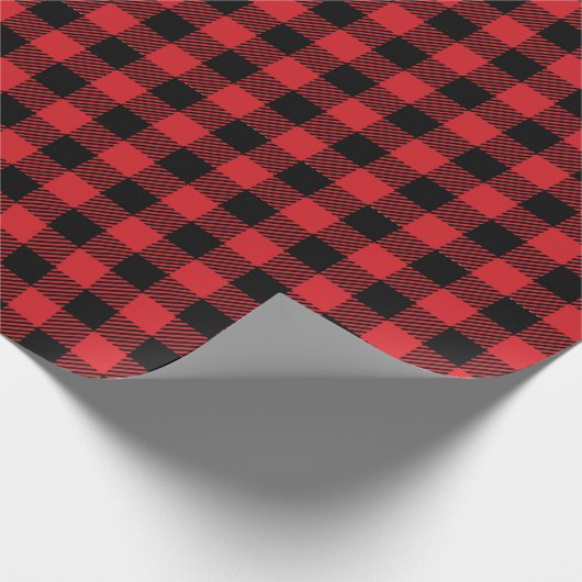 Christmas Buffalo Kariert Geschenkpapier (Ecke)