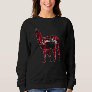 Christmas Buffalo Kariert Oma Llama Cool Mother Sweatshirt