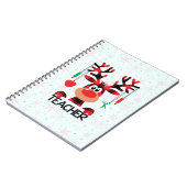 Christmas Buffalo Kariert Teacher Notizblock (Linke Seite)