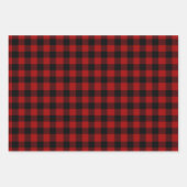 Christmas Buffalo Kariert Wrapping Paper Sheet Set Geschenkpapier Set (Vorderseite 3)