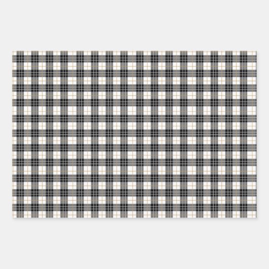 Christmas Buffalo Kariert Wrapping Paper Sheet Set Geschenkpapier Set (Vorderseite)