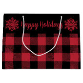 Christmas Buffalo Karo Red SF Große Geschenktasche Große Geschenktüte (Vorderseite)