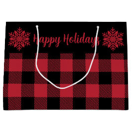 Christmas Buffalo Karo Red SF Große Geschenktasche Große Geschenktüte