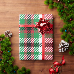 Christmas Buffalo Karo Tartan Gingham Kariert Geschenkpapier