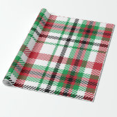Christmas Buffalo Karo Tartan Gingham Kariert Geschenkpapier (Ungerollt)
