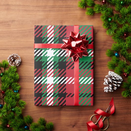 Christmas Buffalo Karo Tartan Gingham Kariert Geschenkpapier (Feiertagsgeschenk)