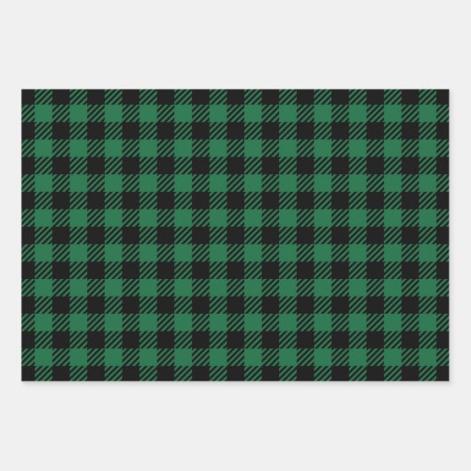 Christmas Buffalo Karo Wrapping Paper Set Geschenkpapier Set (Vorderseite 3)