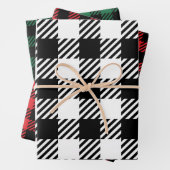 Christmas Buffalo Karo Wrapping Paper Set Geschenkpapier Set (Beispiel)