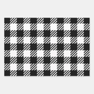 Christmas Buffalo Karo Wrapping Paper Set Geschenkpapier Set