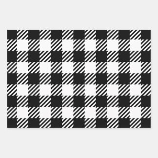 Christmas Buffalo Karo Wrapping Paper Set Geschenkpapier Set