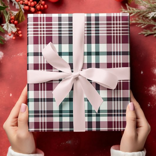 Christmas Buffalo Muster Einfache Streifen Geschenkpapier