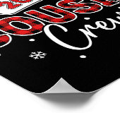 Christmas Buffalo Plaid 2025 Cousin Crew Santa Hat Poster (Ecke)