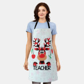 Christmas Buffalo Plaid Teacher Schürze (Getragen)
