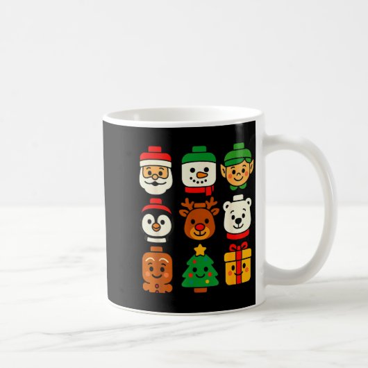 Christmas Building Brick Santa Elf Snowman Xmas Bo Kaffeetasse (Rechts)