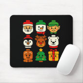 Christmas Building Brick Santa Elf Snowman Xmas Bo Mousepad (Mit Mouse)