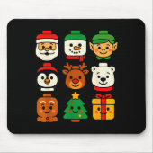 Christmas Building Brick Santa Elf Snowman Xmas Bo Mousepad (Vorne)