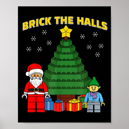 Christmas Building Bricks Brick The Halls Block Bu Poster (Vorne)