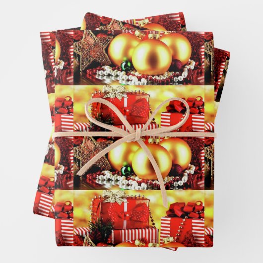 Christmas Bulbs Geschenkpapier Set (Beispiel)
