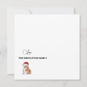 Christmas Bull Dog Frohe Grußkarte (Rückseite)