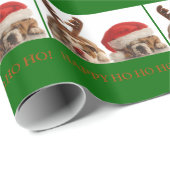 CHRISTMAS BULLDOG FERIENBUCH GESCHENKPAPIER (Rolleneckpunkt)