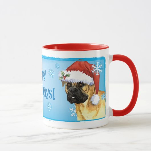 Christmas Bullmastiff Tasse (Rechts)
