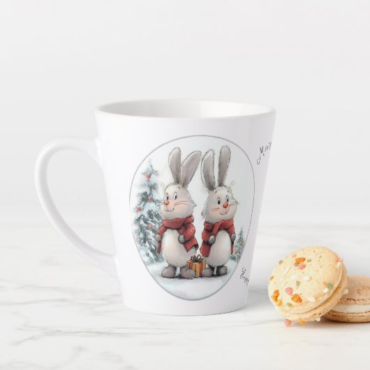 Christmas Bunny and gift Milchtasse (Beispiel)