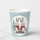 Christmas Bunny and gift Pappbecher (Vorderseite)