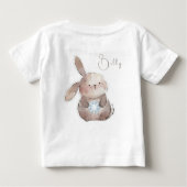 Christmas Bunny and Snowflake Baby T-shirt (Rückseite)