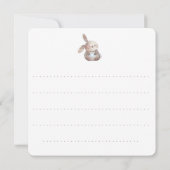 Christmas Bunny and Snowflake Einladung (Rückseite)