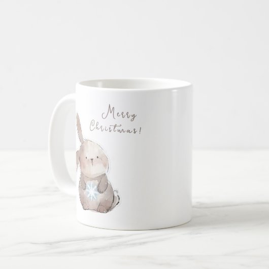 Christmas Bunny and Snowflake Kaffeetasse (Vorderseite Links)