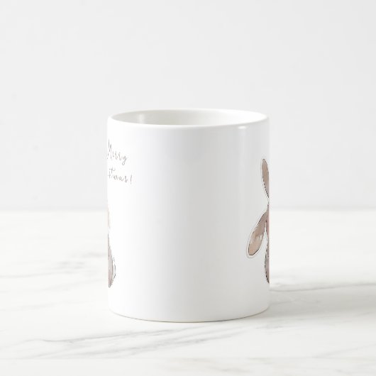 Christmas Bunny and Snowflake Kaffeetasse (Mittel)