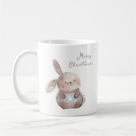 Christmas Bunny and Snowflake Kaffeetasse