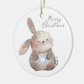 Christmas Bunny and Snowflake Keramik Ornament (Links)