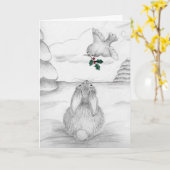 Christmas Bunny Card Karte (Gelbe Blume)
