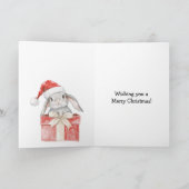 Christmas Bunny in a Box Karte (Innenseite)