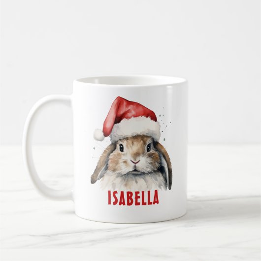 Christmas Bunny Personalisiert Kids Tasse (Links)