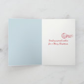 Christmas Bunny Rabbit Nibbling On a Candy Cane Karte (Innenseite)