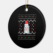 Christmas Bunny Ugly Keramik Ornament (Links)
