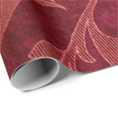 Christmas Burgundy Red Damask Geschenkpapier (Rolleneckpunkt)